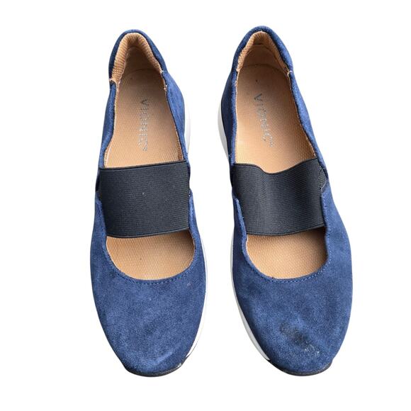 Vionic Shoes Cadee Mary Jane Navy Suede Comfort Slip On Size 6.5 Womens - Picture 1 of 9